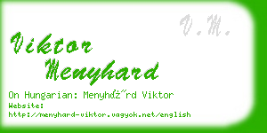 viktor menyhard business card